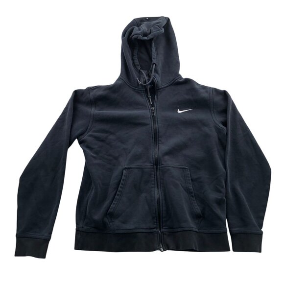 Nike Mens Hoodie Jacket Medium Black Zip-Up Activewear Classic Athletic Casual - Picture 1 of 11